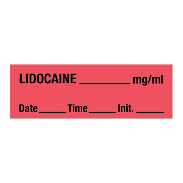 Lidocaine_mg/ml DTI 1/2 x 500 Red w/Black